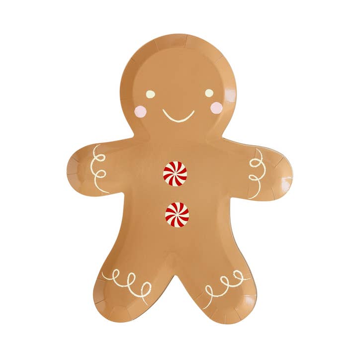 GBD1040 - Gingerbread Man Shaped Paper Plate for wholesale by My Mind’s Eye