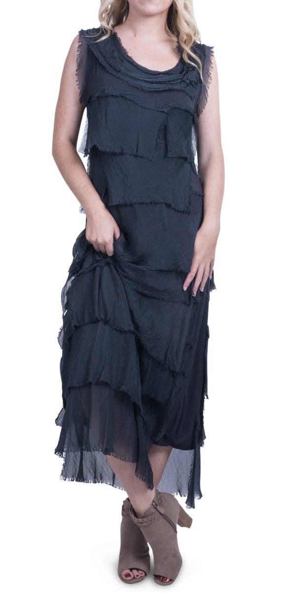 Gigi Moda - Wholesale Dress - Women's - Full Length Ruffle Dress33