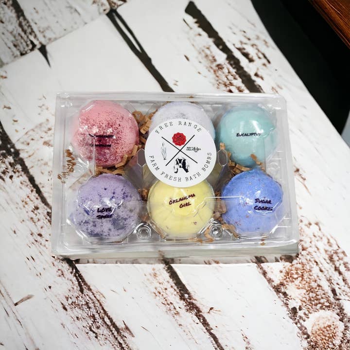 Steele Family Farm - Wholesale Bath Bomb/Fizz - Bath Bomb Egg Crate ~ Half Dozen~2