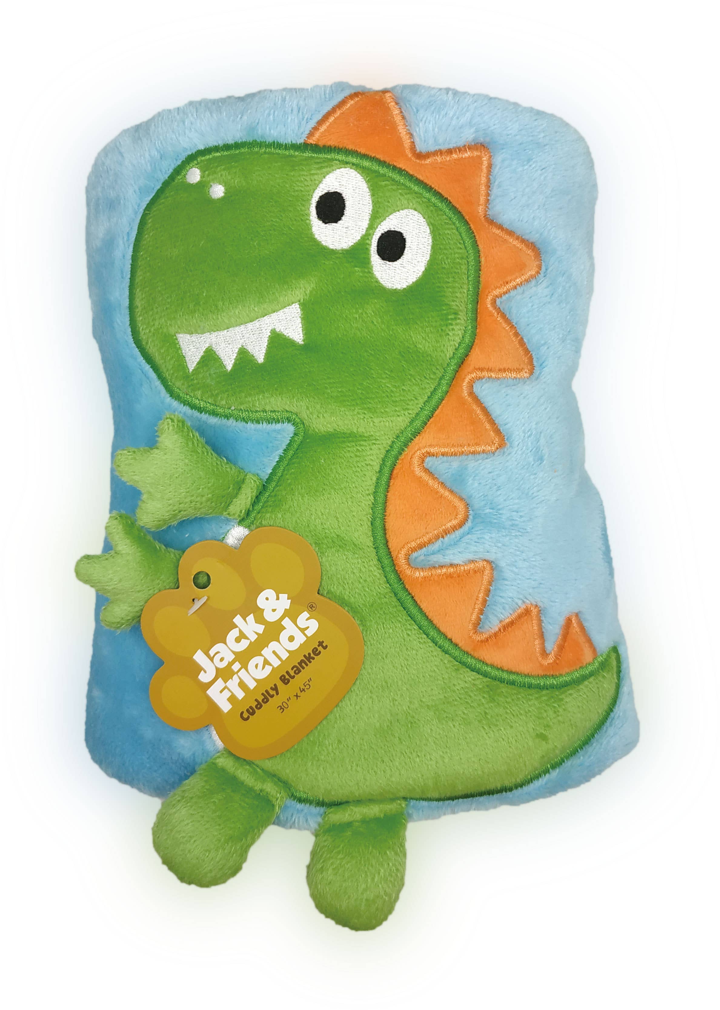 One & Only Creations, Inc. - Jack & Friends - Wholesale Security/Cuddle Blanket - Baby - Dino Cuddly Blanket