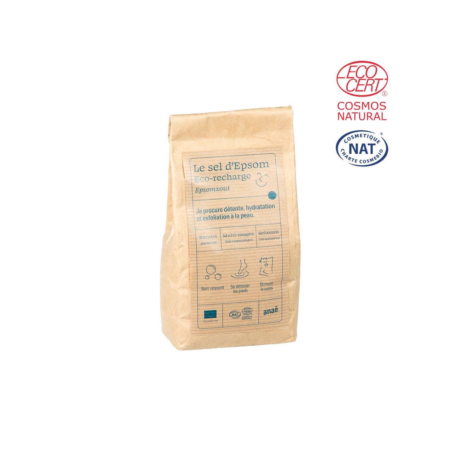 Ecodis - Grand Beau - Wholesale Bath Salt/Scrub Scoop - Epsom Salt Eco-Refill 500g - AnaƩ