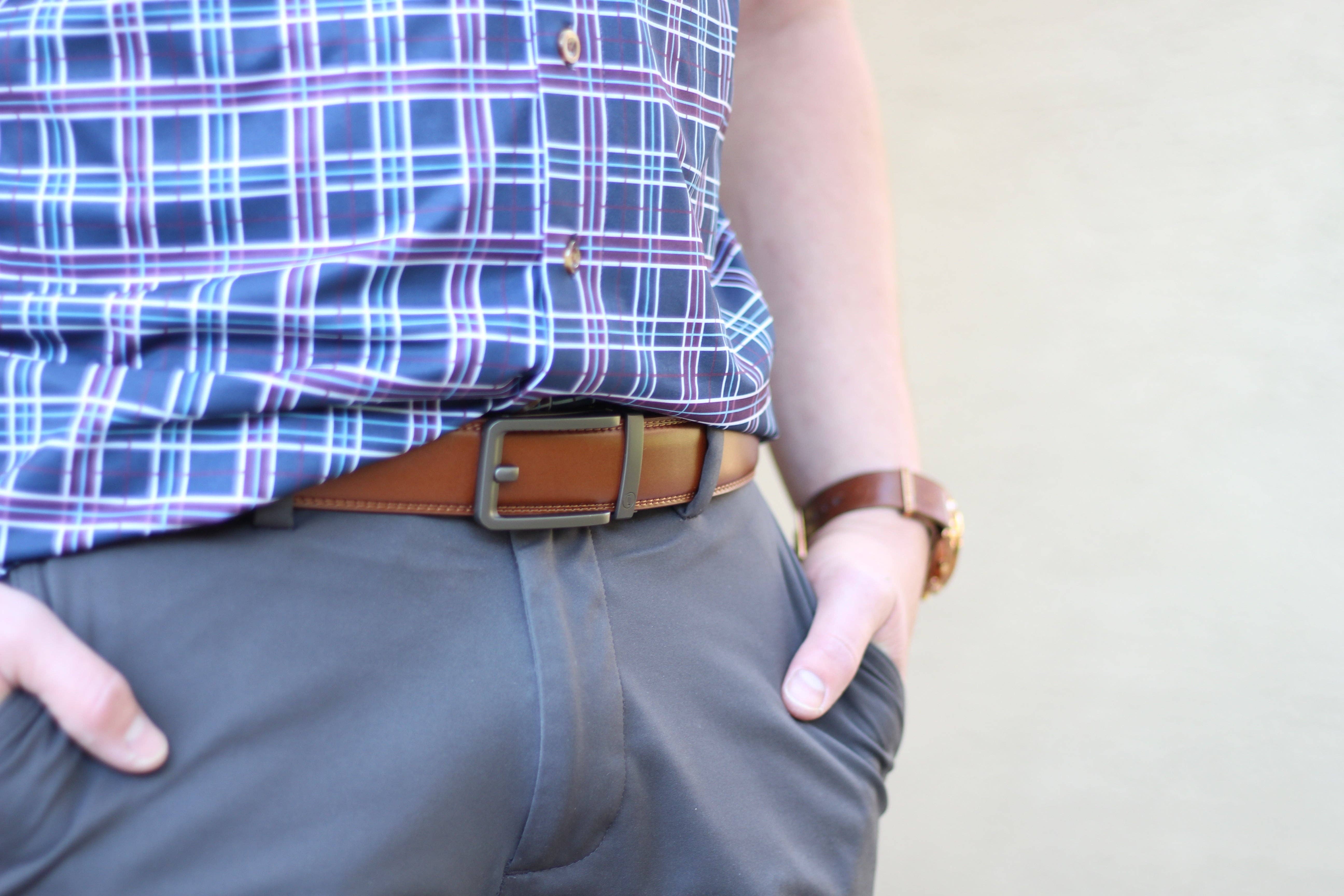 Tough Apparel - Wholesale Belt - Men's - Cognac Leather Ratchet Belt & Buckle Set15