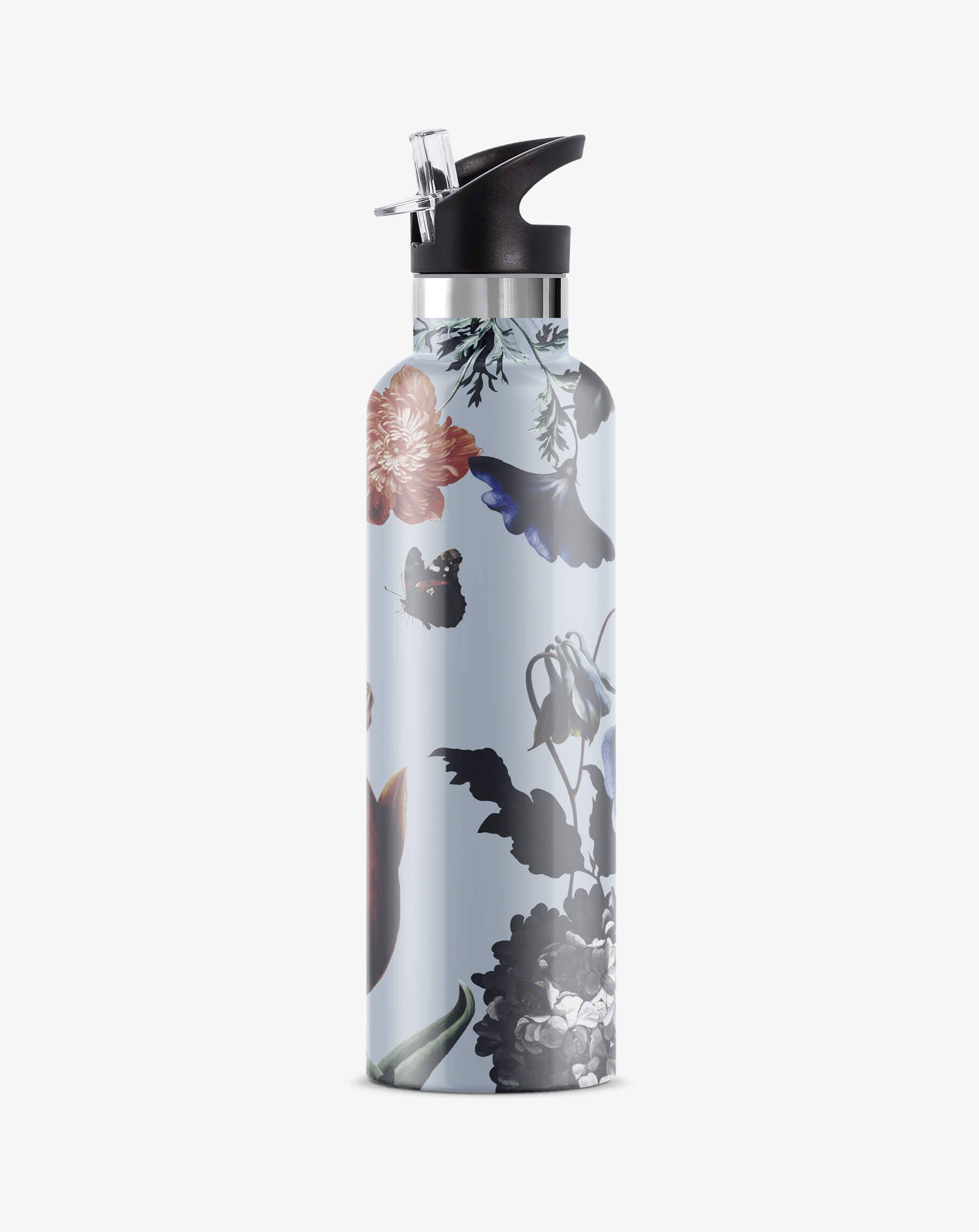 Black NORDIC FLEUR Morning Glory 25 oz Insulated Water Bottle for wholesale on Faire5