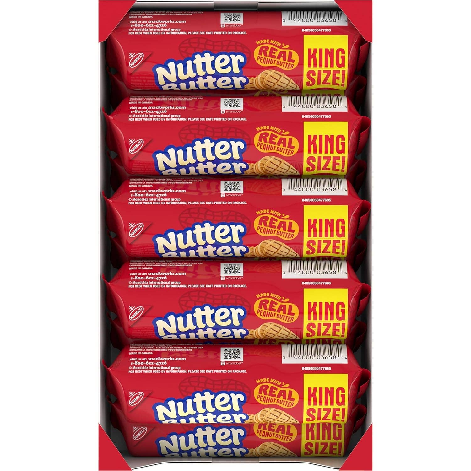 Snacky Candy – wholesale Kakor – Nutter Butter Jordnötssmörkakor King Size 3,5 oz 10-pack2