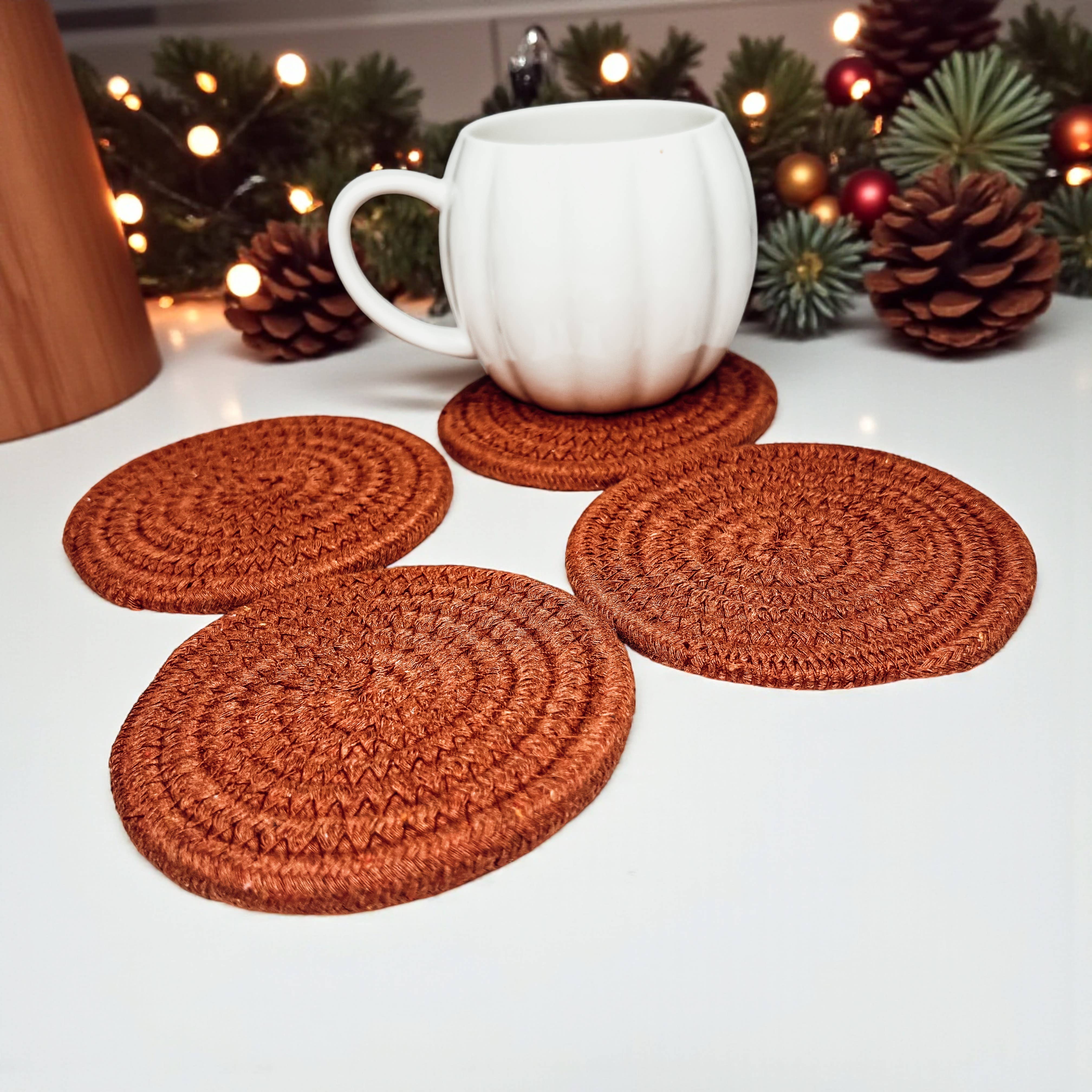 Gia Roma - Wholesale Coasters - Fall Fabric Coaster Sets, Gift Ready | Autumn Tabletop Decor85