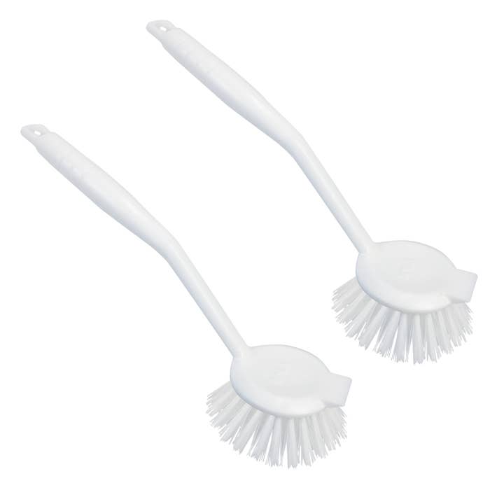 Brosse à vaisselle avec grattoir, avec poils non abrasifs - Lot de 2 pour la vente par LOLA