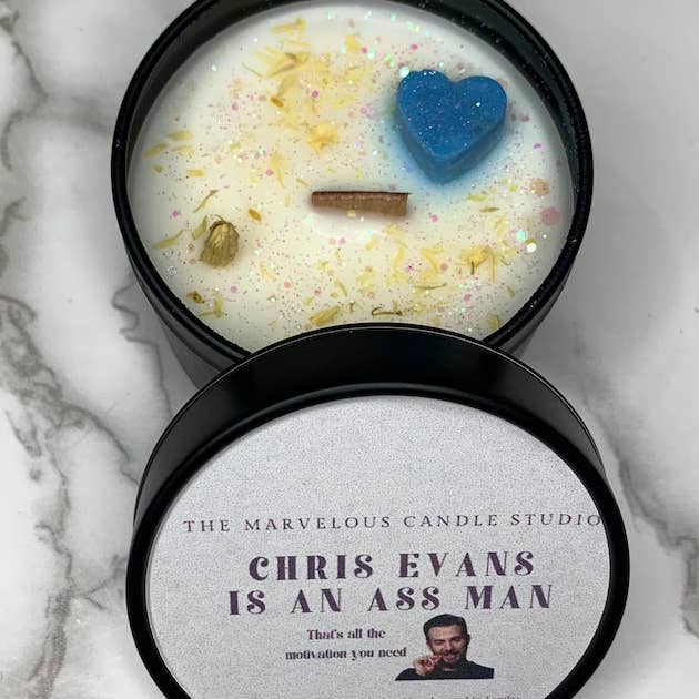 Marvelous Candle Studio - Wholesale Jar/Filled Candle - Chris Evans Is An Ass Man Candle
