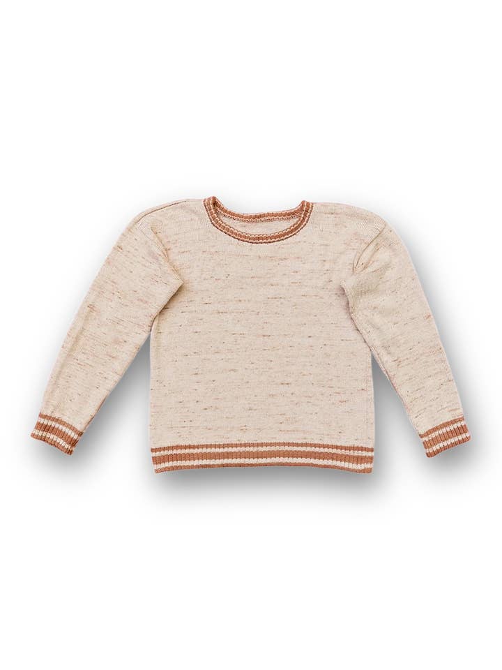 Pecan Sand Knit Crewneck Pullover for wholesale by Fields Outfitting