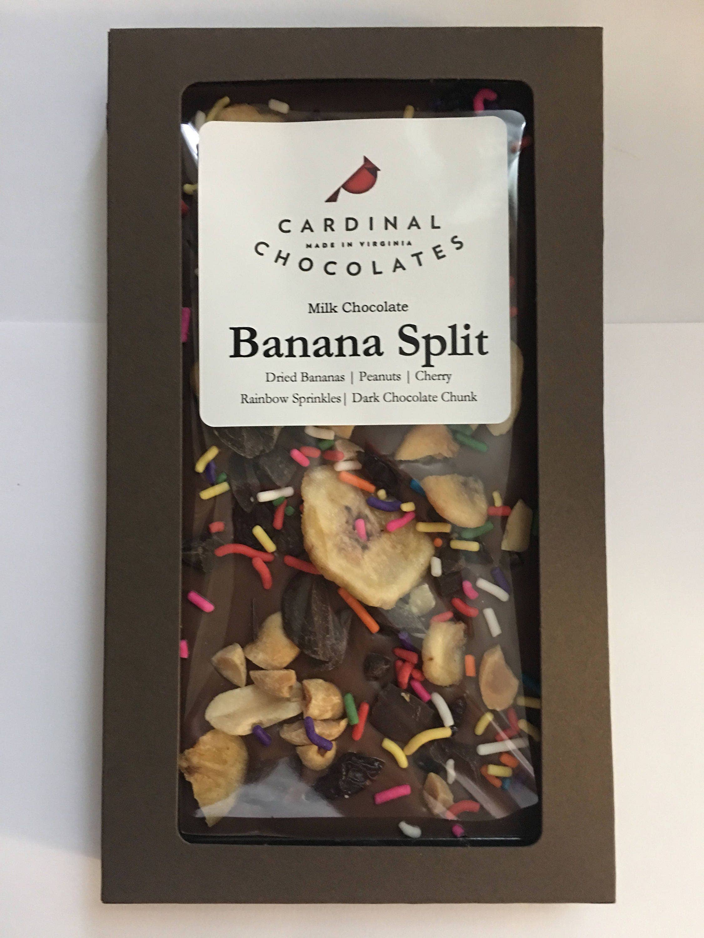 Cardinal Chocolates - Wholesale Chocolate Bar - Banana Split Gourmet Milk Chocolate Bar 4.5oz1