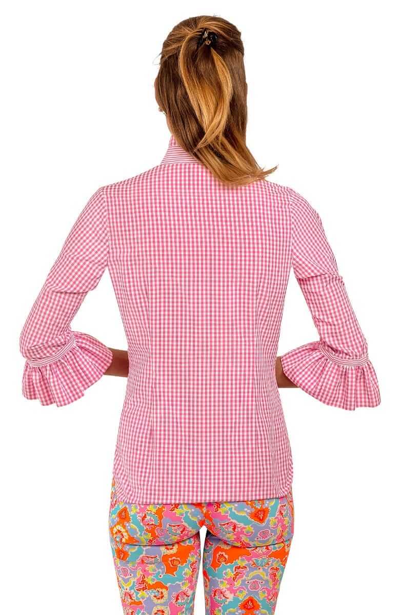 Gretchen Scott LLC – Engroshandel Skjorte med buttondown – til kvinder – Priss Bluse - Gingham20