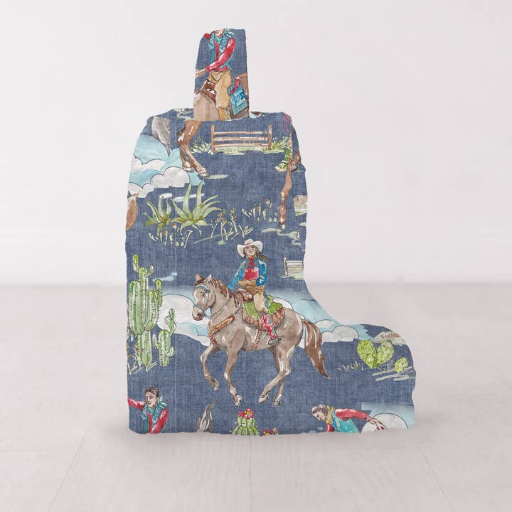 Sac à bottes matelassé Birdie Multi/Chambray pour la vente par Ida Mae Home