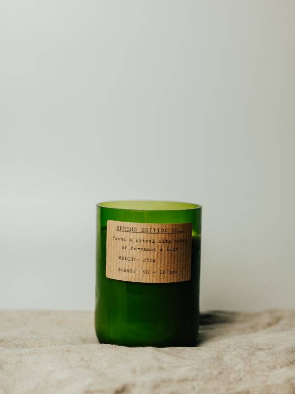 Large Spring Candle - Earth Glass for wholesale by Old Green