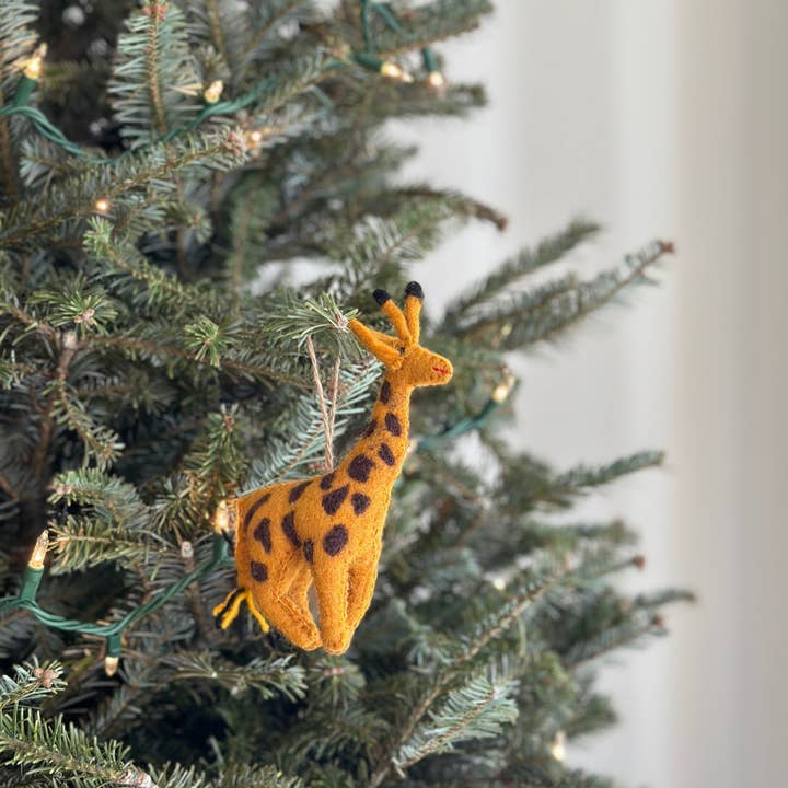 Ganapati - Wholesale Ornament - Felt Giraffe Ornament2