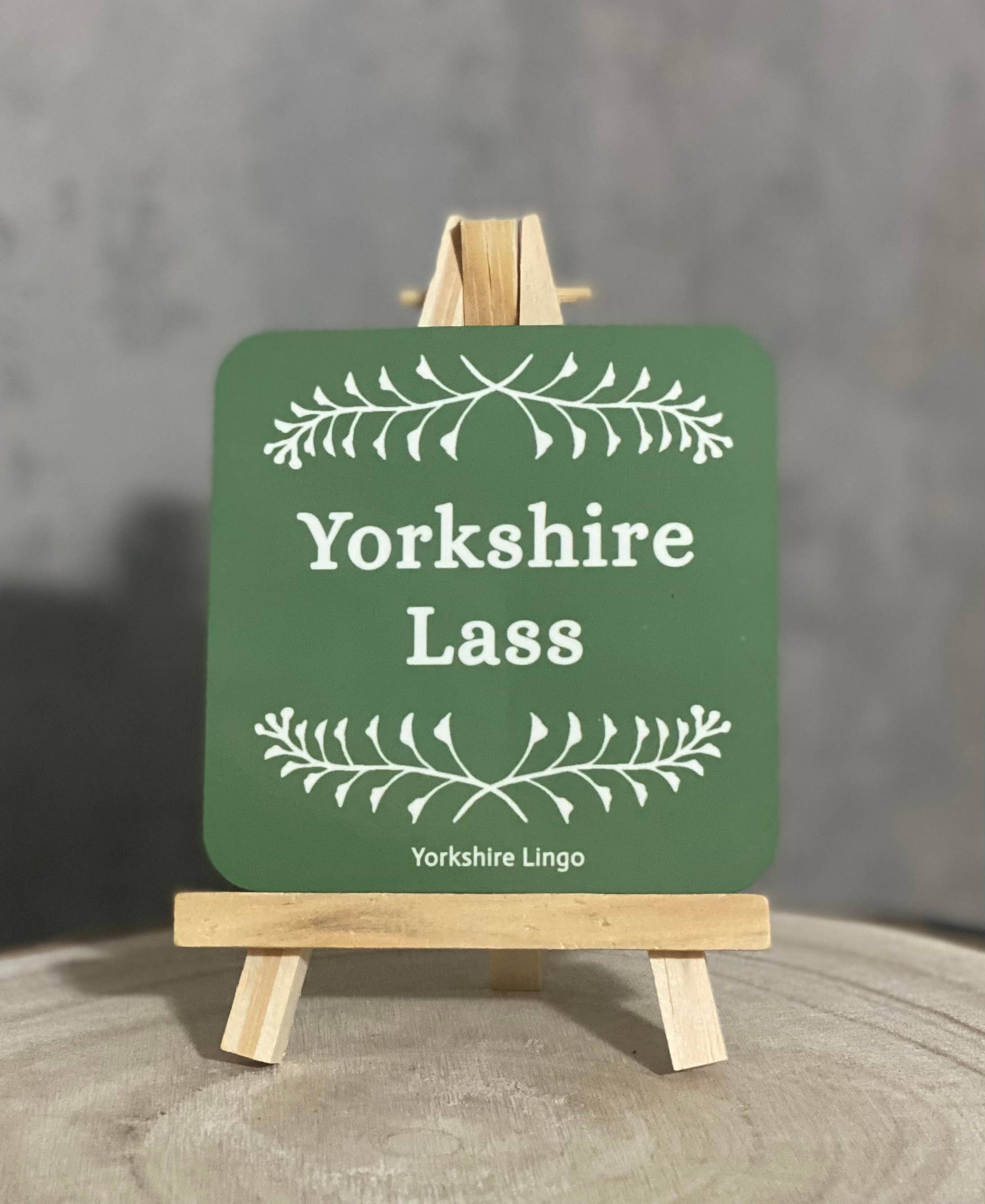 By Erin Cards and Gifts Ltd - Wholesale Coasters - Drinks Coaster By Erin Yorkshire Lingo - Yorkshire Lass0