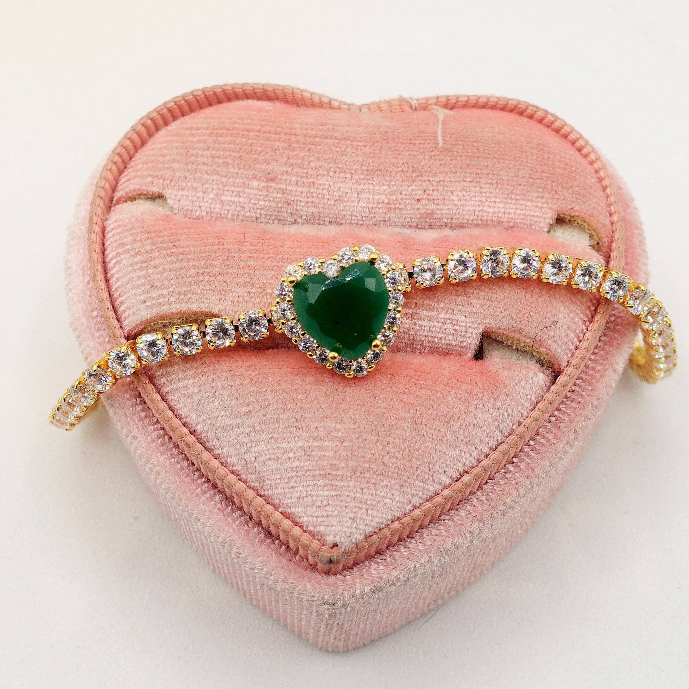 Daemon srls - Vendita all'ingrosso Bracciali tennis - DIANA ~Chunky~ Bracciale tennis con cuore in zirconi cubici13