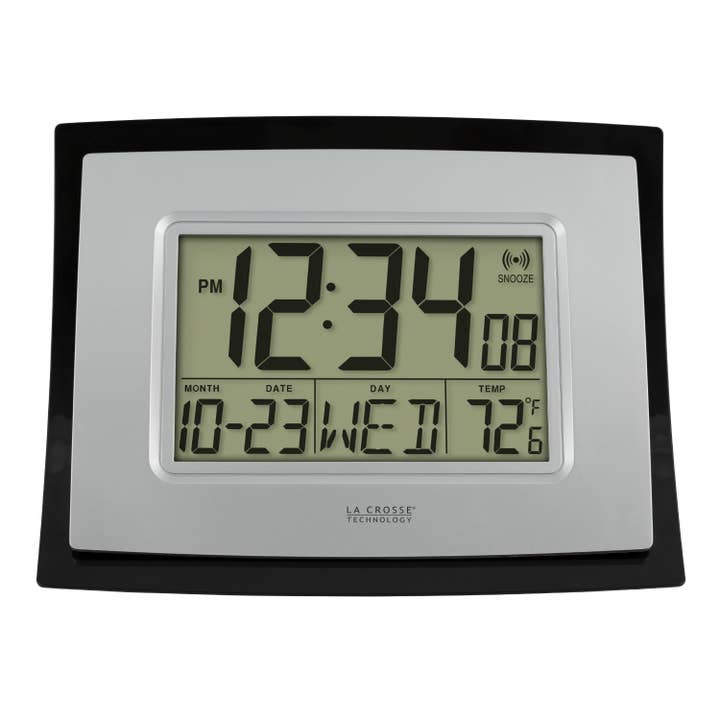 Wall Clock - Digital Wall Clock with Indoor Temp for wholesale by La Crosse Technology, Ltd.
