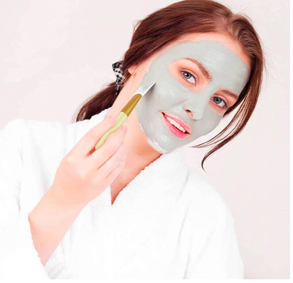 Voss Botanicals, LLC – wholesale Mask applicator brush/tool – Soft Silicone Facial Mud Applicator | Clay Tools Face Mask | Compostable & Biodegradable 2.5" Mini Palm Leaf Bowl | Bamboo Eco Friendly Bowl7