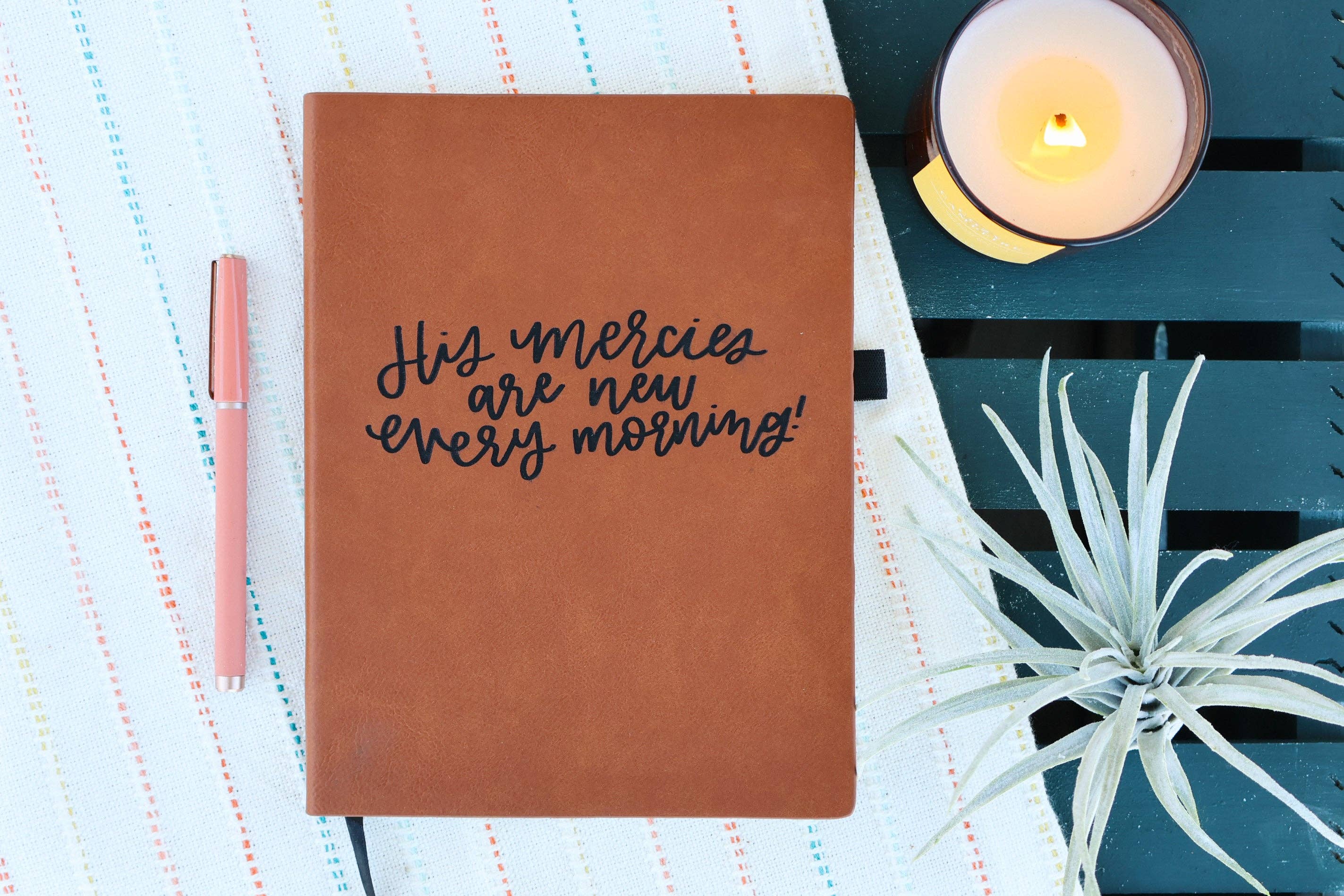 Written by Maria - Wholesale Journal/Diary - His Mercies are new every morning | leather journal notebook5