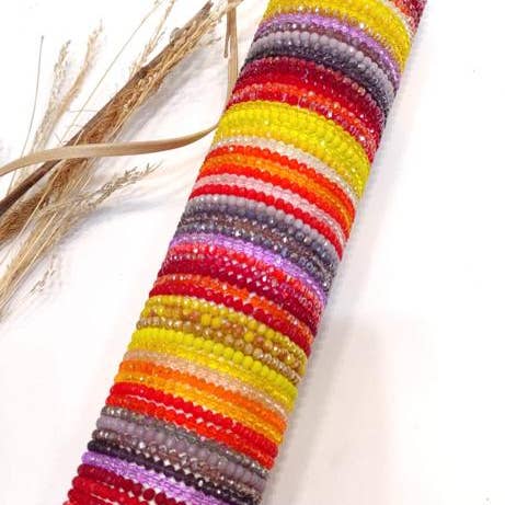 LOLO & YAYA - Wholesale Retailer Display - Jewelry - Set of 65pcs mixed color crystal bracelets1