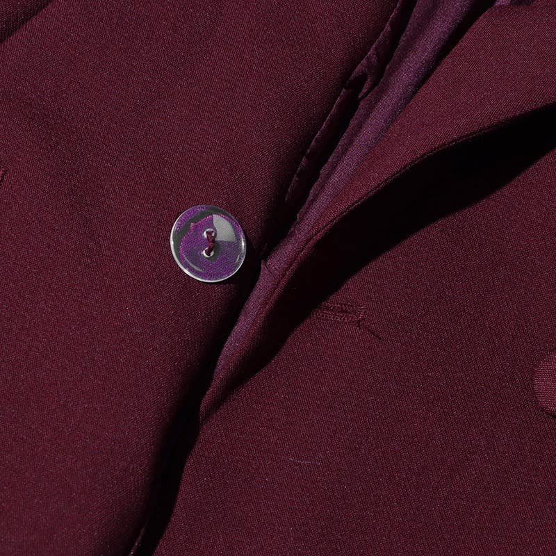 Productseeker - Wholesale Blazer - Women's - DR803Y Elegant Ruffle Hem Contrast Stitching Suit Dress12