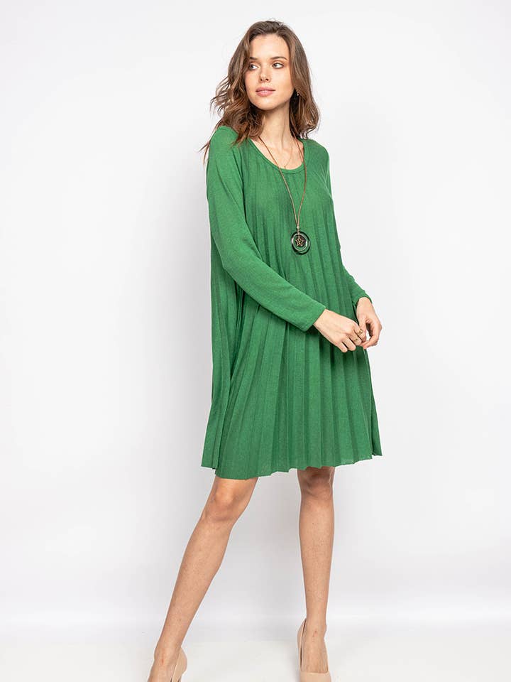 P&R STAR – Großhandel Kleid – Damen – Plissiertes Strickkleid22