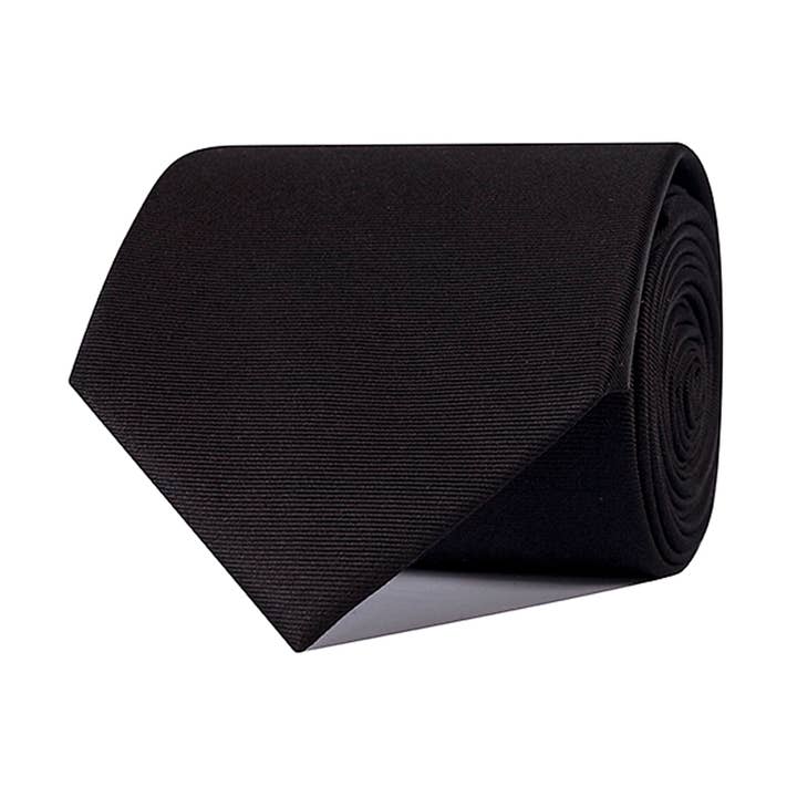 Glat sort silke slips for engroshandel hos Ox Gemelos