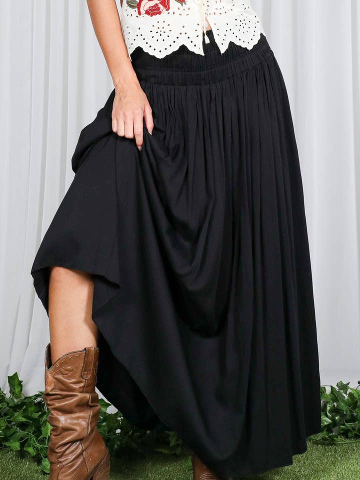 Jupe Longue Décontractée Maxi Flowy Bohème Renaissance VS82940 pour la vente par Vine & Love