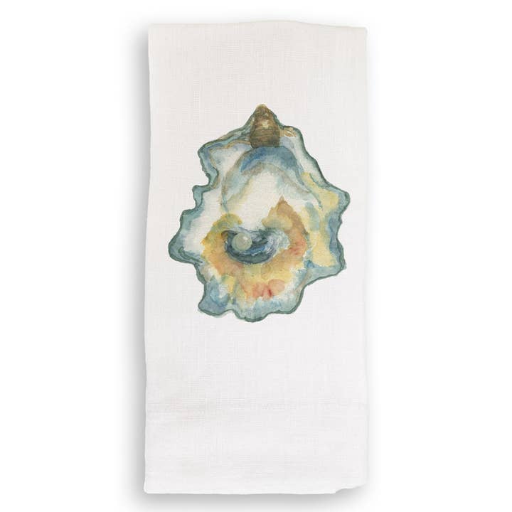 French Graffiti - Wholesale Tea Towel - Watercolor Oyster2