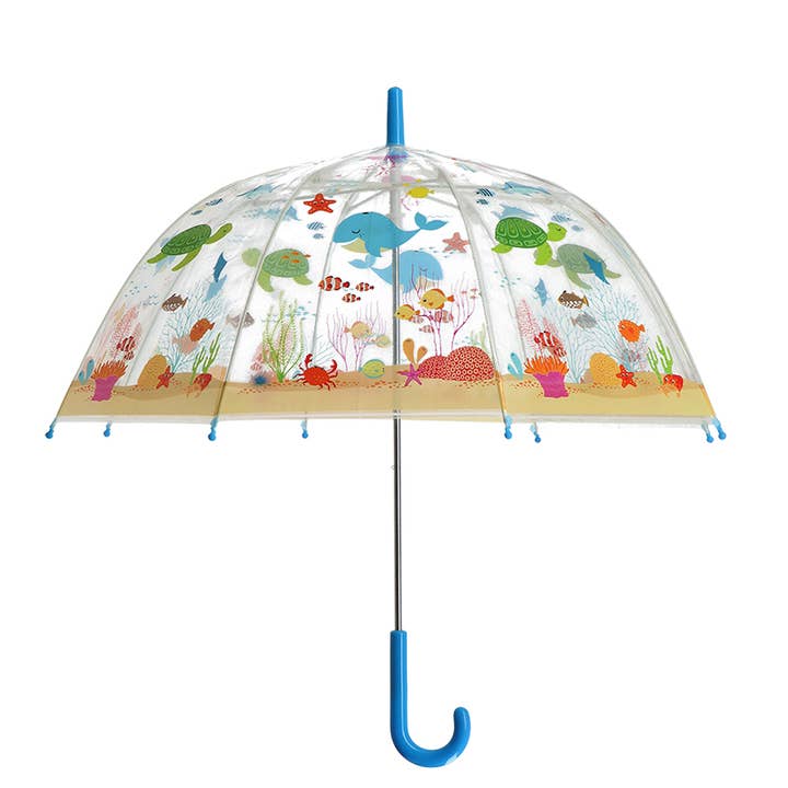 Esschert Design USA - Wholesale Umbrella - Kids - Children's Sea Life Transparent Umbrella