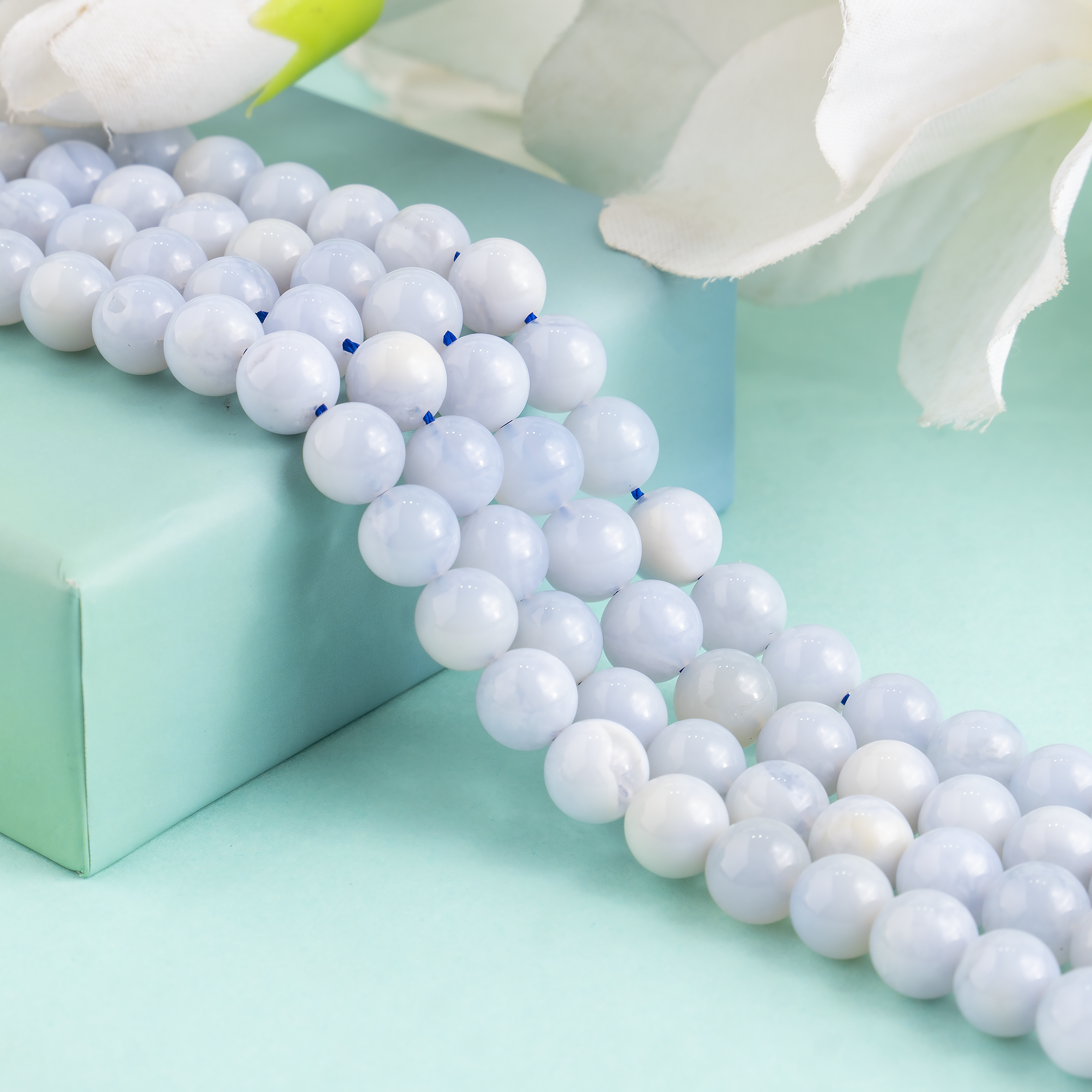 Soothing Crystals Beads – Großhandel Perlen – Kristall Schmuckperlen | Blaues Spitzenachat | Edelsteinperlen2