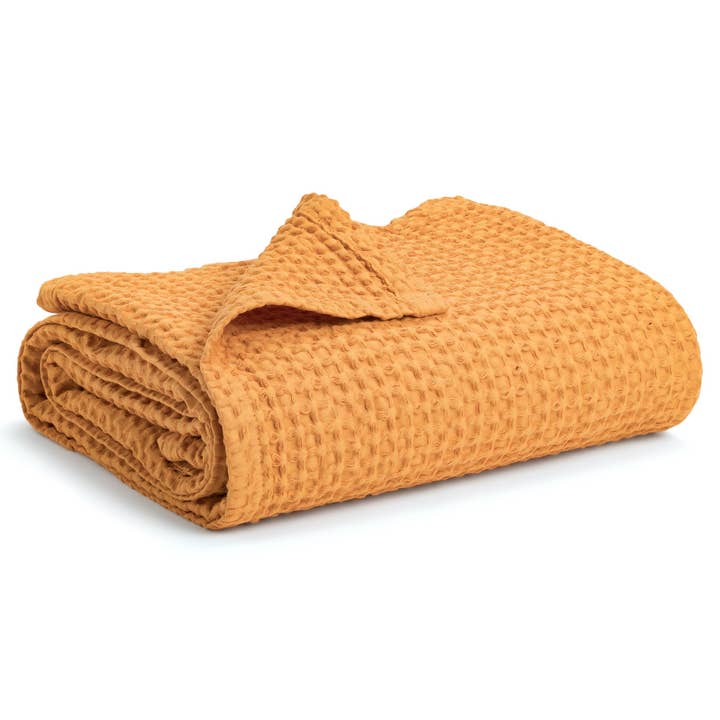 Couverture gaufrée pour bébé - Abricot pour la vente par Simka Rose