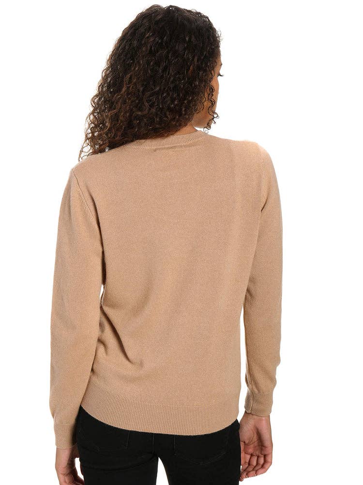 Noble Mount - Wholesale Knit Sweater - Women's - Zainuno Moizni Women's 100% Cashmere Classic Crew Neck Sweater8