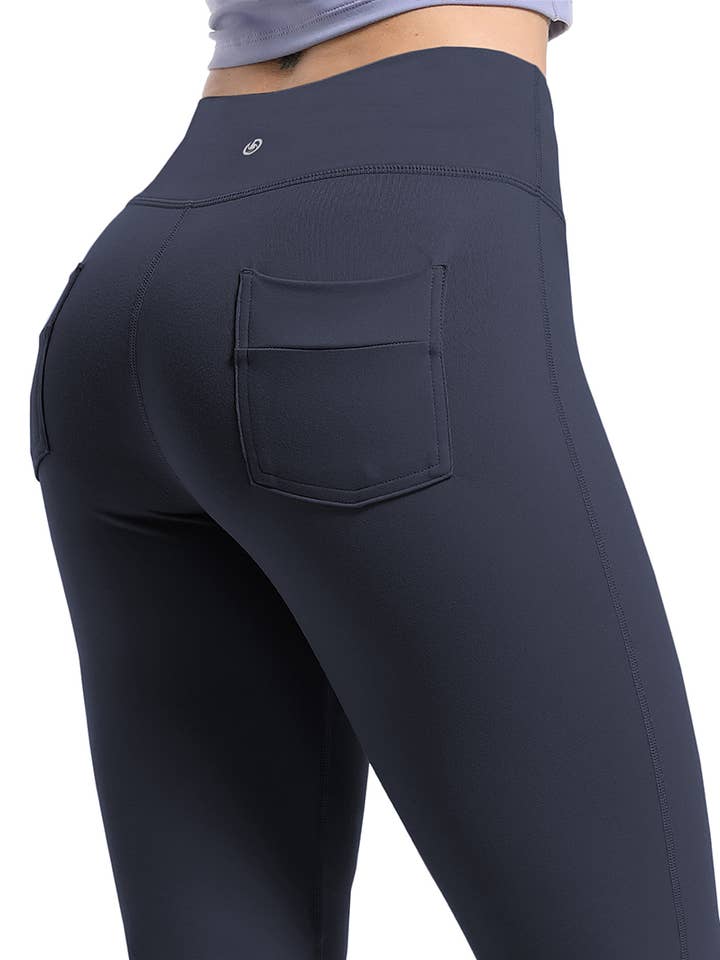 Rosa Clothing - Wholesale Athletic Pants - Women's - Women's Straight Leg Yoga Pants with Pocket _33"inseam