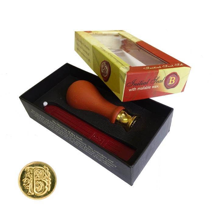 Manuscript Personal Initial Seals with Wooden Handle - B for wholesale by Manuscript