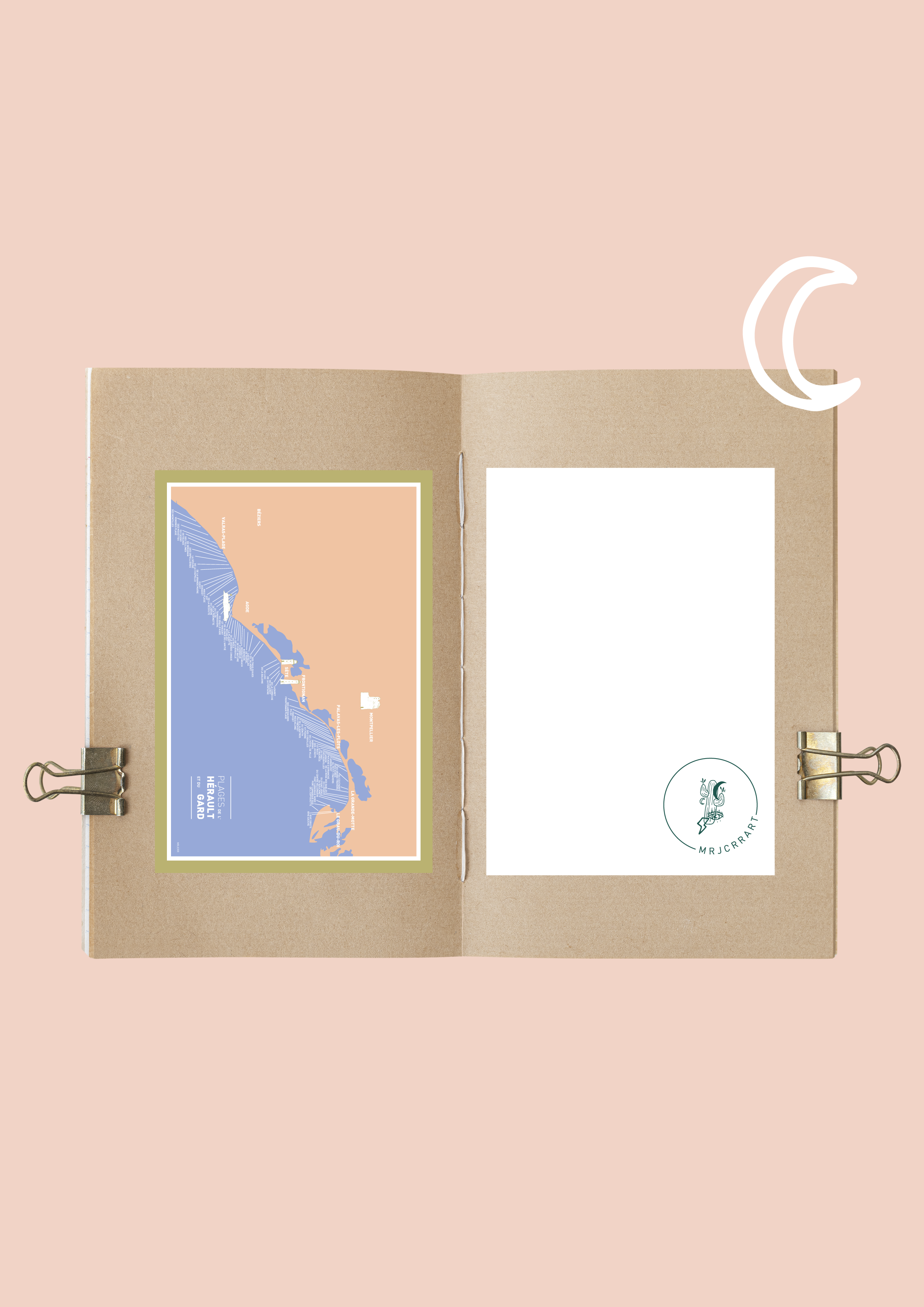 Mrjcrrart - Vente Affiche d'art - Carte des Plages de l’Hérault et du Gard3