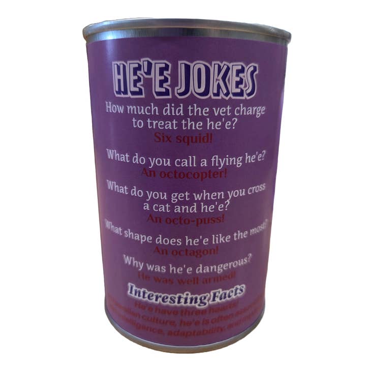 Canned Gifts - Wholesale Stuffed/Plush Toy - Kids & Baby - Hawaiian Canned He'e | Stuffed Octopus Plush w/Jokes
