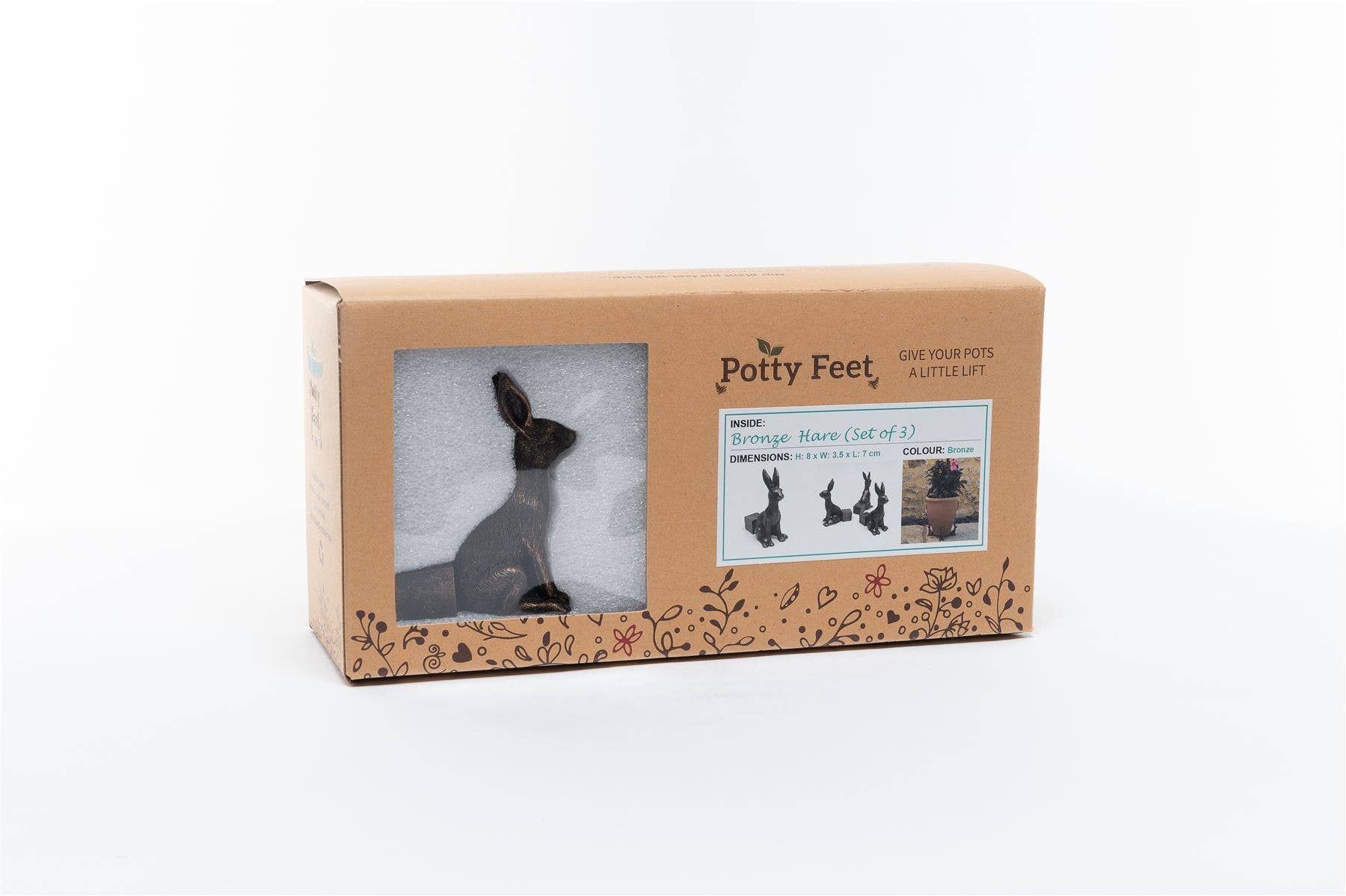 Jardinopia US - Wholesale Plant Pot - Resting Hare Plant Pot Feet - Set of 36