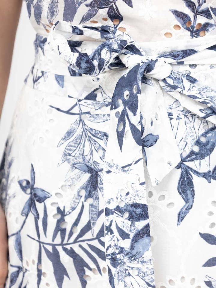 Nota bene - Wholesale Skirt - Women's - Long printed skirt with eyelet embroidery6