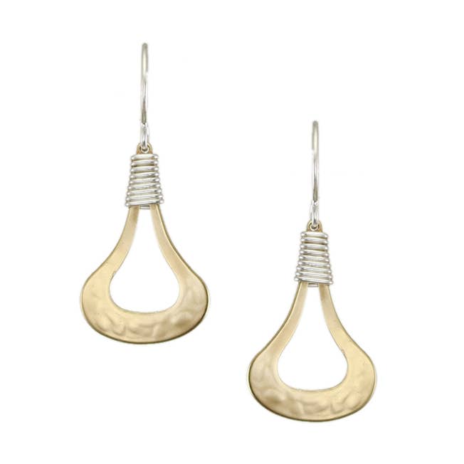 Wire Wrapped Long Open Fan Wire Earring for wholesale by Marjorie Baer