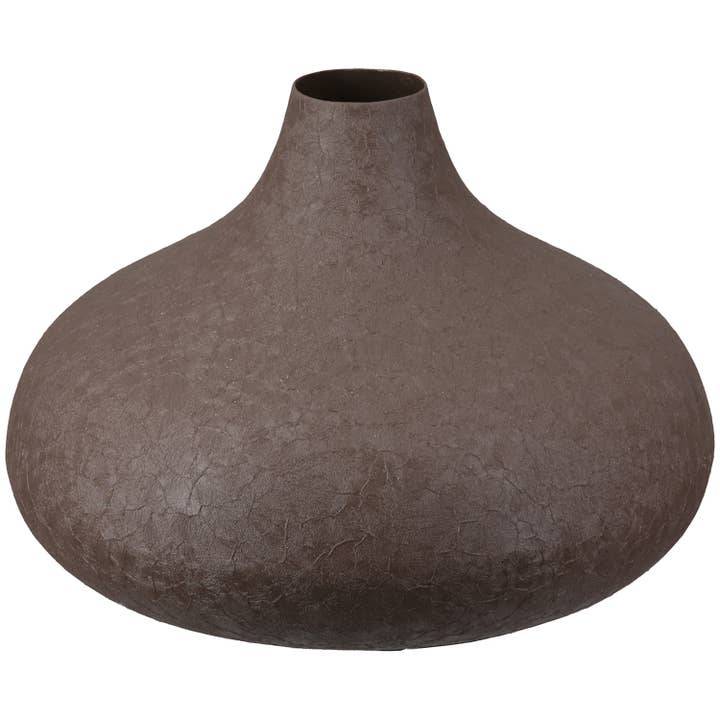 Vaas bolvormig Avanti bruin H. 11 cm, VE 4 voor wholesale door Gilde Handwerk Macrander GmbH & Co. KG