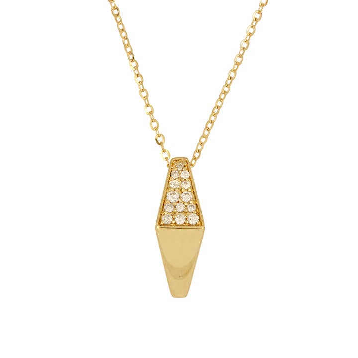 DHP00179. 14K Massivt Guld Diamant Romboid Hängsmycke Halsband för wholesale av Tresor Jewelry Inc.