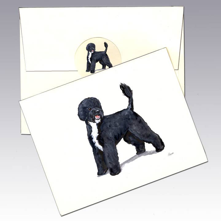 Cartes de billets pour chien d'eau portugais pour la vente par Zeppa Studios