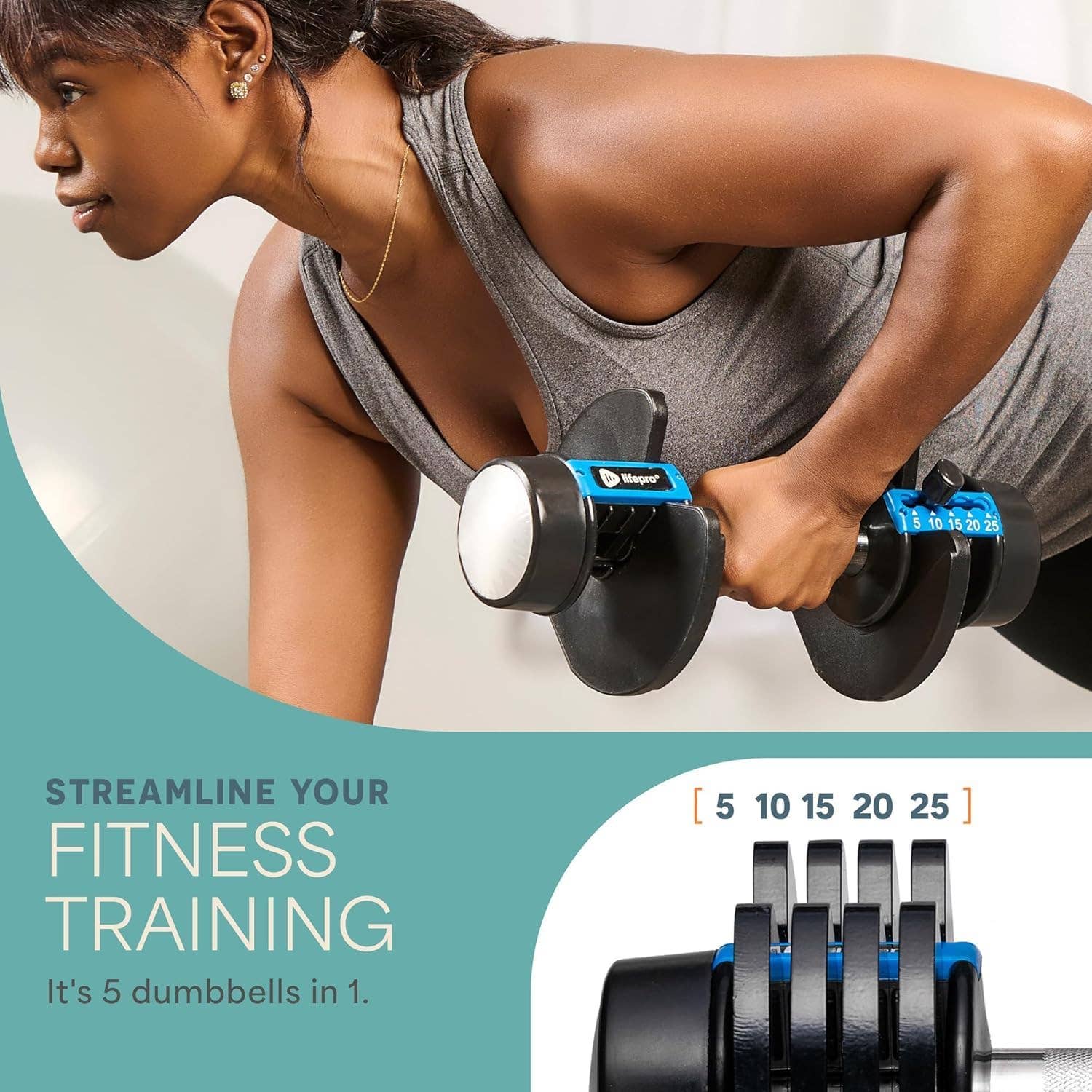 LifePro - Wholesale Fitness Equipment -  Lifepro Adjustable Dumbbells Set – Compact Home Gym Weights1