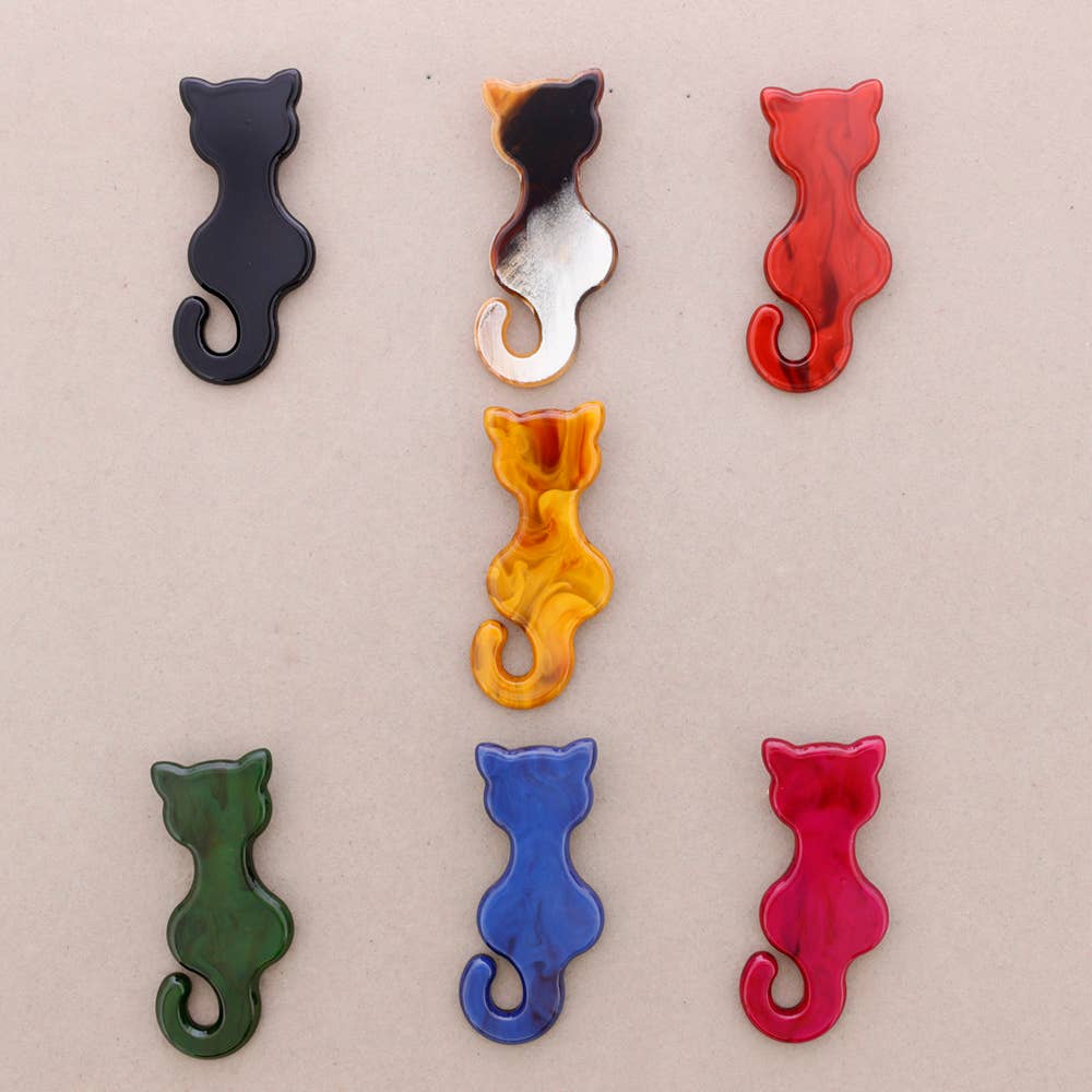 Sonata – wholesale Snap jewellery – Resin Cat Brooch5