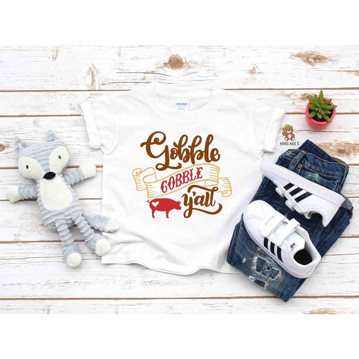 Gubble Y'll - Camiseta para niño, diseño de gobble para venta al por mayor de Minnie Made It