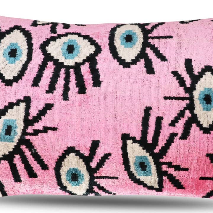 Canvello - Wholesale Throw/Decorative Pillow - Canvello Handmade Luxury Handmade Velvet Silk Evil Eye Throw Pillow With Down Insert15