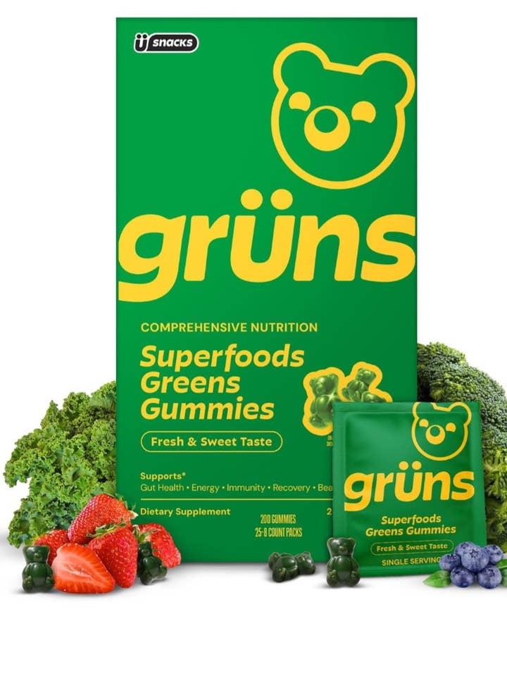 Gummies Multivitaminés Superfood Verts Bio Grüns – 25 unités pour la vente par Majesitc Health