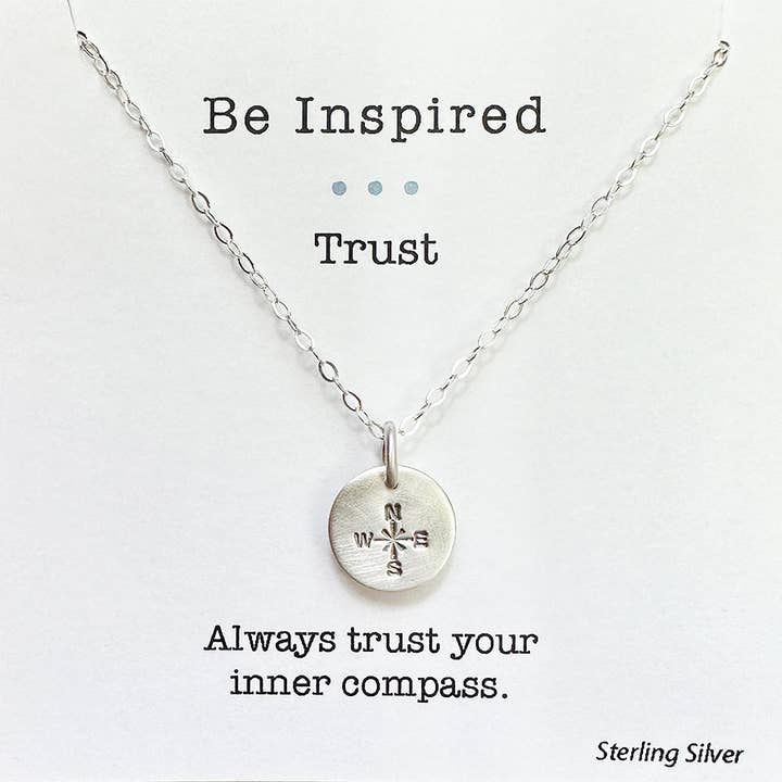 Trust Your Inner Compass Necklace for wholesale by Leslie Ishihara Designs
