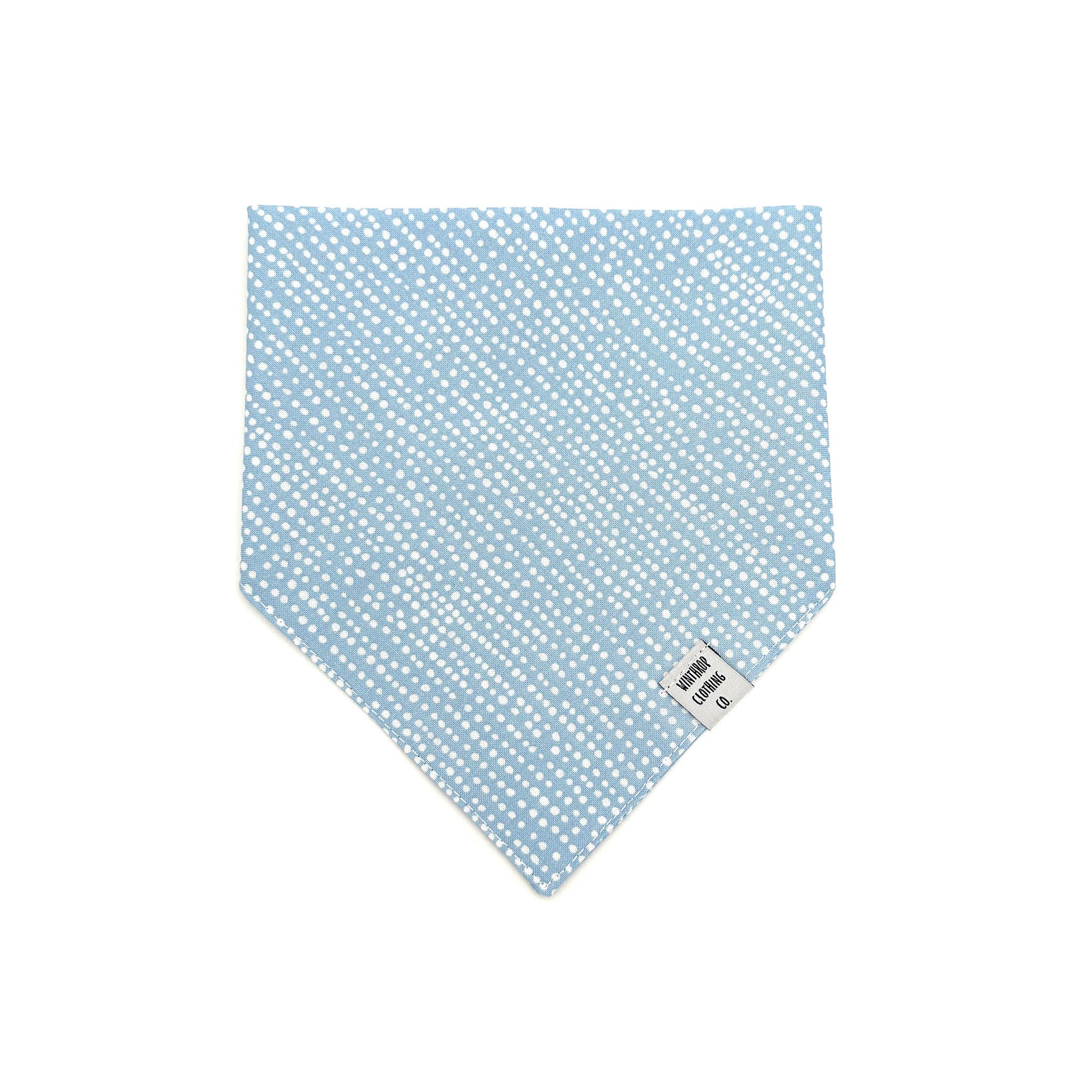 Winthrop Clothing Co. – Großhandel Haustier-Bandana – Hund – Hellblaues Hundehalstuch mit Tupfen1