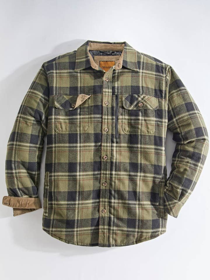 Venado - Wholesale Shirt Jacket/Shacket - Men's - Quilt Lined Brushed Flannel Shirt Jacket11